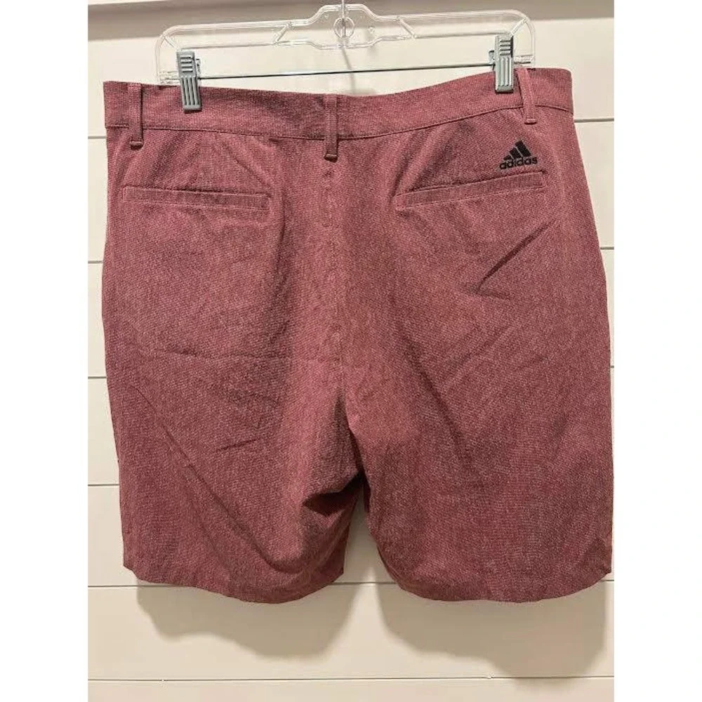 Adidas Mens Ultimate365 Heathered Golf Shorts Burgundy Red Size 36 Heritage